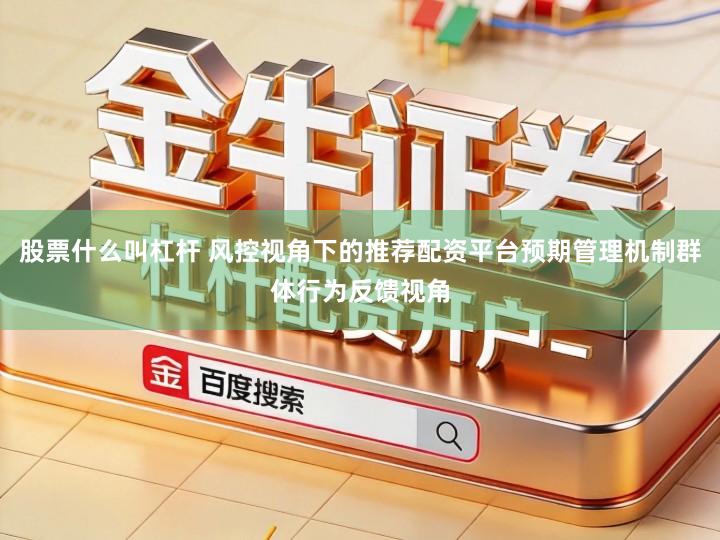 股票什么叫杠杆 风控视角下的推荐配资平台预期管理机制群体行为反馈视角