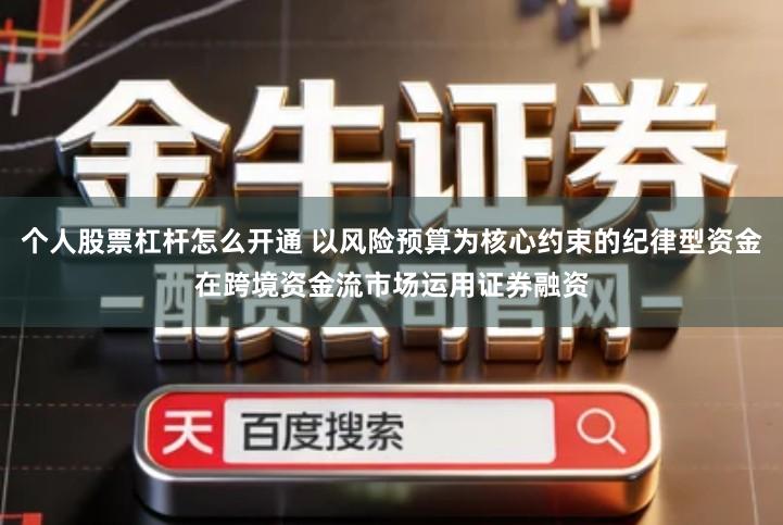 个人股票杠杆怎么开通 以风险预算为核心约束的纪律型资金在跨境资金流市场运用证券融资
